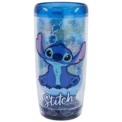 Stor, Kindergeschirr + Kinderbesteck, Stitch - kippsicherer doppelwandiger Becher, 625 ml