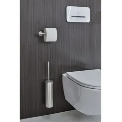 Herzbach Living Toilettenbürstengarnitur 36.810000.1.14 Wandmontage, Edelstahlfinish