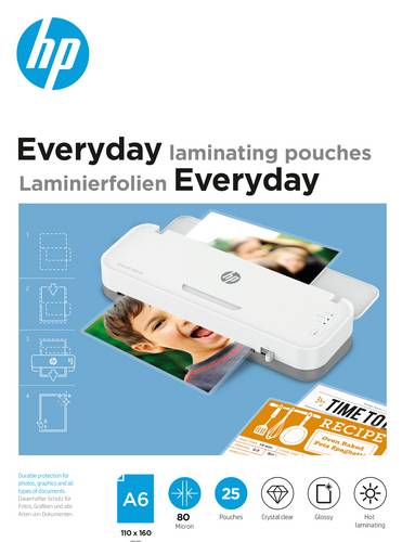 HP Laminierfolie DIN A6 80 micron glänzend 25St.