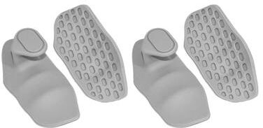 Clever Finds Anti Slip Workout Grips Rubber Palm Protectors For Weight Lifting And Pull Ups 2pair Grey