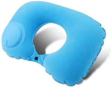 Uplifted Goods Flocking Inflatable Portable Travel And Rest Hub sky Blue