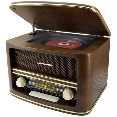 soundmaster NR961 Tischradio DAB+, UKW AUX, USB, CD, Bluetooth® Inkl. Fernbedienung Braun -
