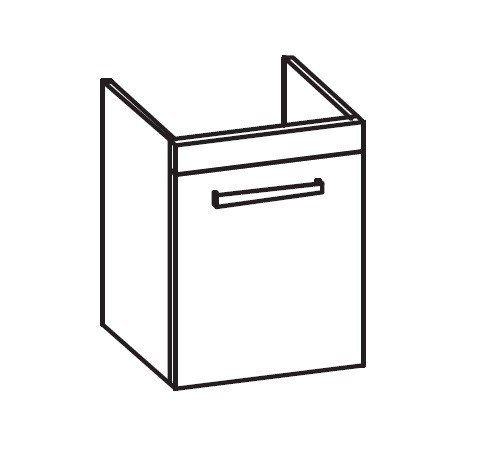 Artiqua 414 Waschtischunterschrank für Sentique 514360, 514361 Quarzgrau Hochglanz Select, 414-WUT-V 414-WUT-V11-R-7162-172