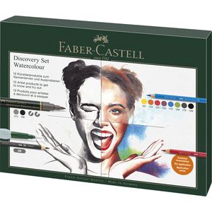 Faber-Castell Malset Discovery Set Albrecht Dürer Aquarell, Aquarell- und Bleistifte, Marker und Pinsel, 12-teilig