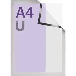 Magnetrahmen A4, magnetisch silber, Hart-PVC