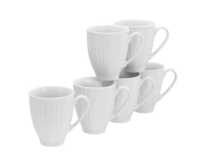 Kaffeebecher 6er-Set 23 x 15 x 34cm Weiß