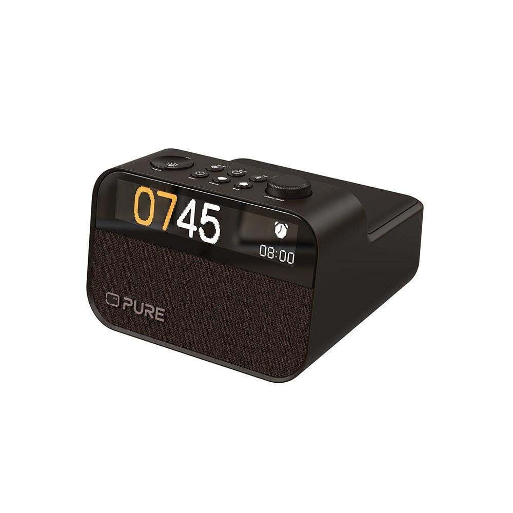 Pure Wekkerradio Moment Charge Zwart