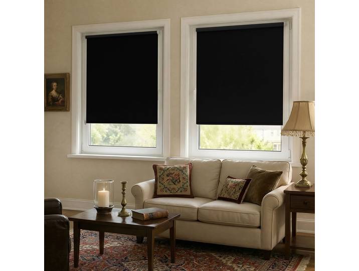 Verdunkelungsrollo Tenebra 125x160 cm, schwarz VICTORIA M