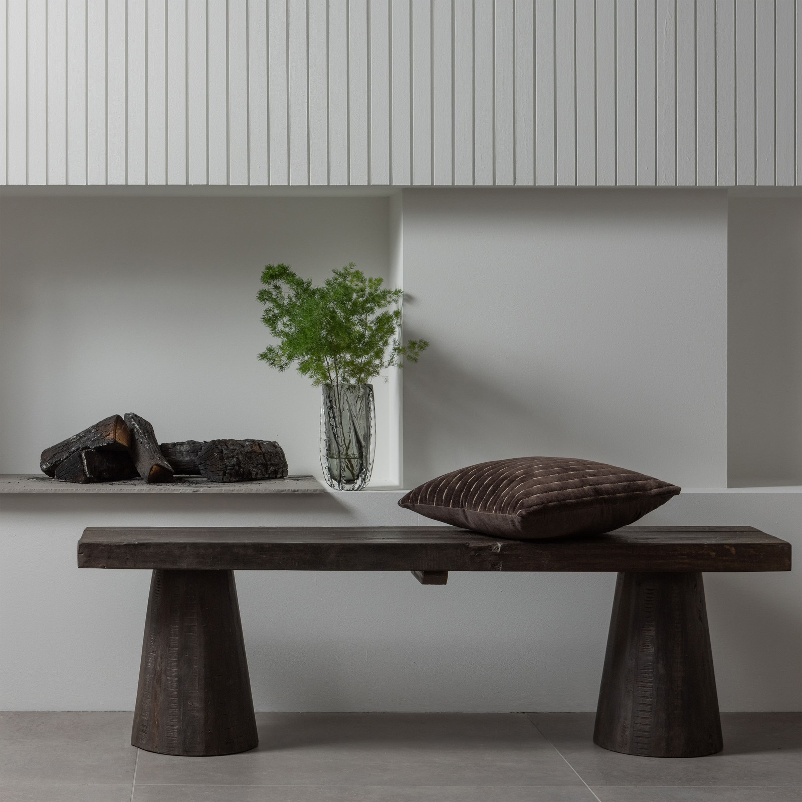 WOOOD Bankje Clyde Mangohout - Donkerbruin - 150 cm