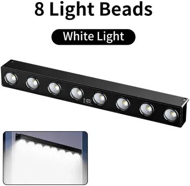 Combo Retail Shop Solar Wall Light, Outdoor Waterproof Garden Decor, Balcony Staircase Fence Lamp, Solar Powered Sign Lighting 8led white