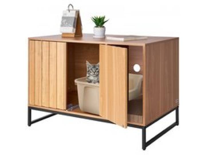VEVOR Katzenschrank, 800x510x568 mm, Katzentoilette mit Kratzpad & Stauraum, Katzenklo Schrank, Katzenhaus, passend für die meisten Katzentoiletten, für Schlafzimmer & Wohnzimmer