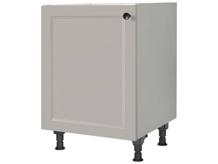 Spülenunterschrank, Grau, 60x87x56 cm, Metall, Einzeln Stellbar, Nobilia