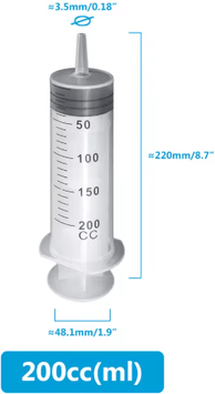 Inspire Picks Flow Master Large Capacity Feeding Syringe Kit With Hose Multi Purpose Pet Care Injector 200ml