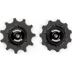 Elvedes Schaltrollen-Set 2x11 Zähne schwarz/gold