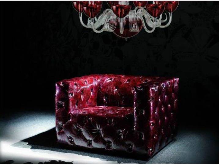 Xlmoebel Chesterfield-Sessel Luxus Ledersessel Bordeaux Clubsessel im klassischen Stil (1-St., Bordeaux Clubsessel), Made in Europa