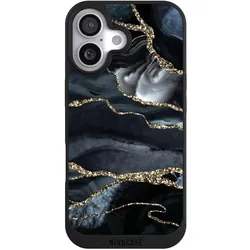 Nivocase Handyhülle für Apple iPhone 17 Hülle NIVOpure Case Schwarz Glitzer Look Marmor Trends (Apple iPhone 17), Smartphone Hülle, Schwarz
