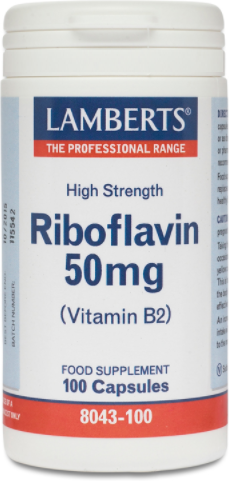 Lamberts Riboflavin 100 Capsules 50 mg