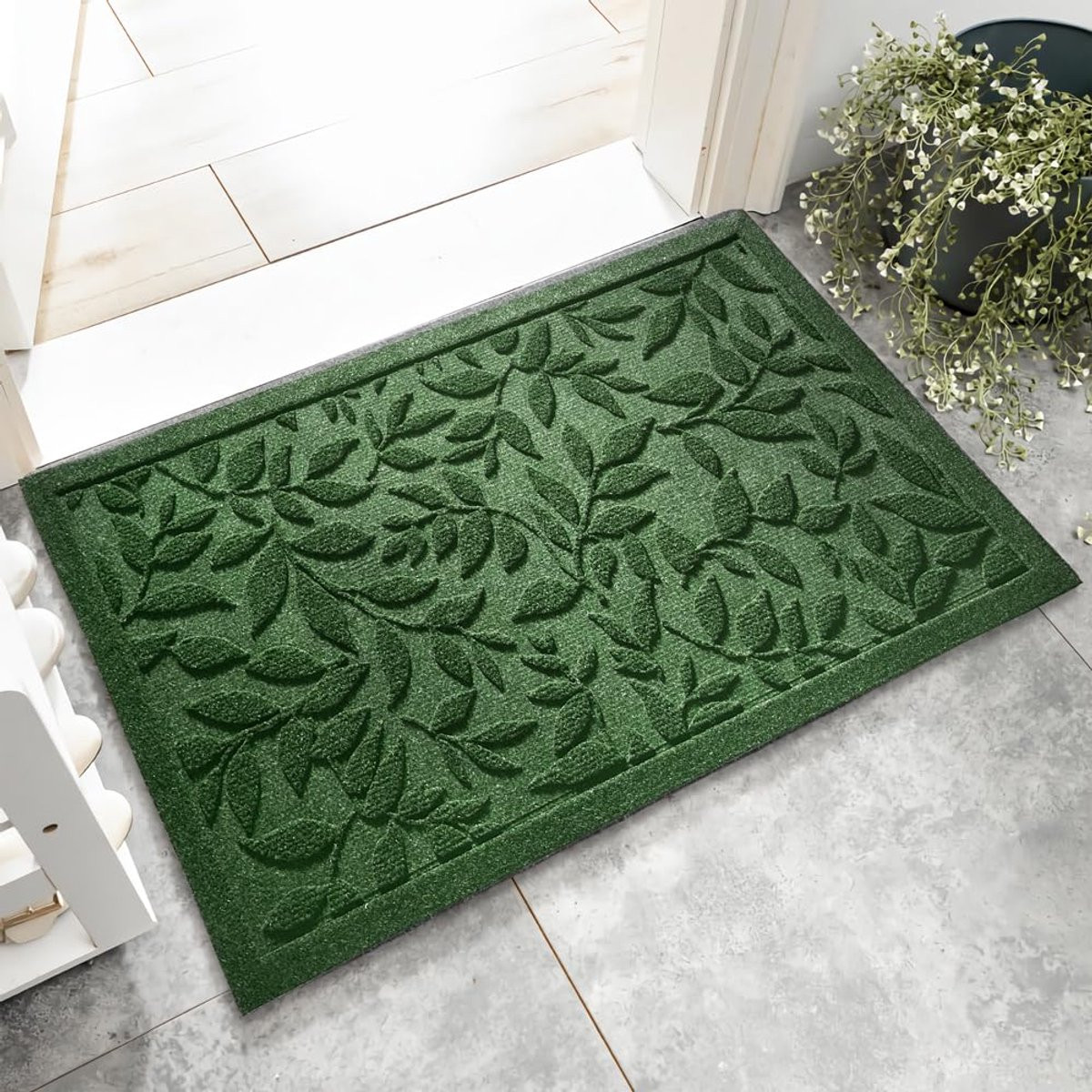 Unyqoos Weerbestendige groene deurmat met anti-slip functie voor binnen en buiten