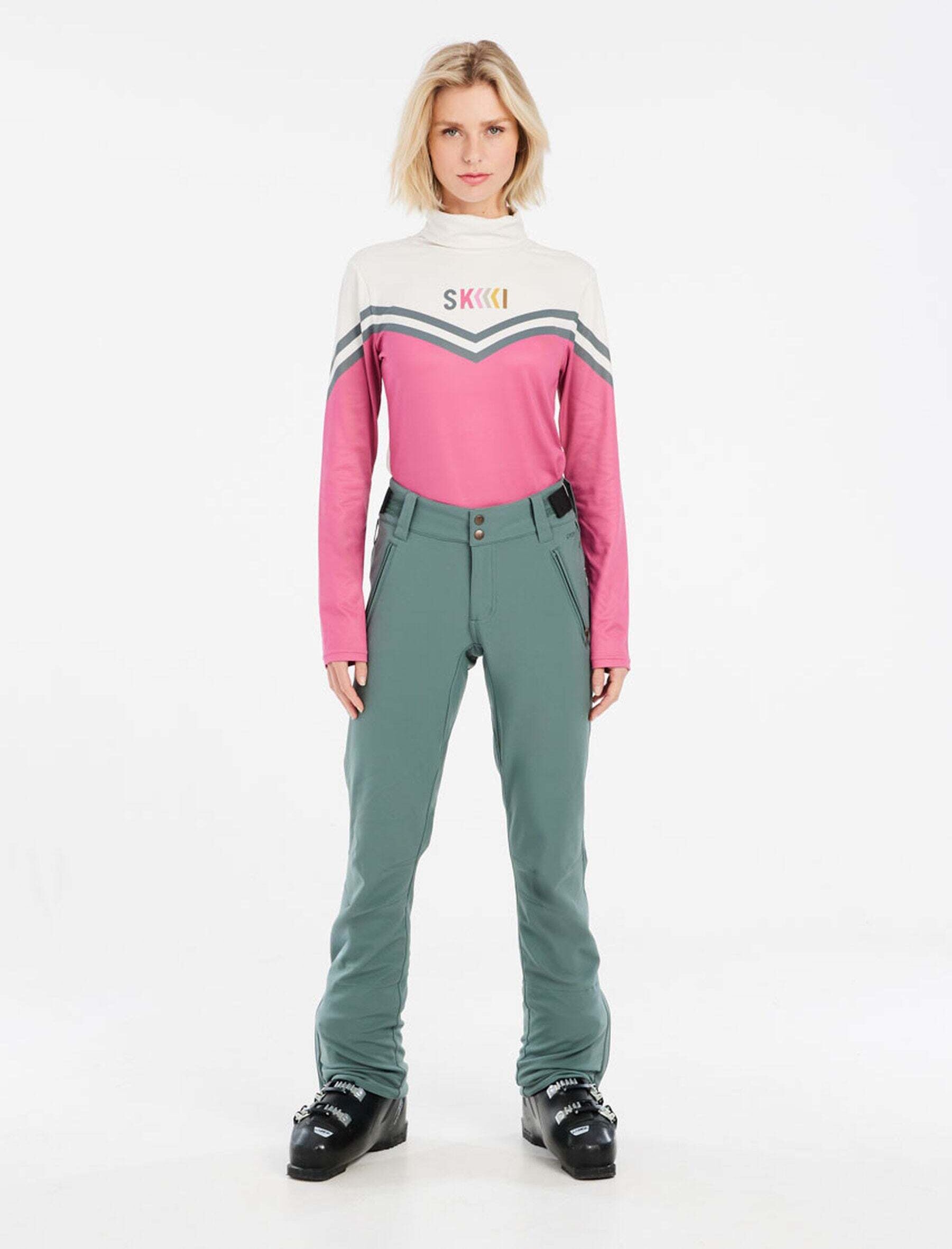 Schneehose PROTEST "Skihose PRTRELOLE" Gr. S, grün (evergrün), Hosen, Damen, S, EURO, Obermaterial: 94% Polyester PES. 6% Elasthan EL., Schneehose evergrün S, EURO