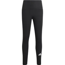 Adidas, Mädchen, Tights, Girl's Sport Seasonals Collegiate Typography (128), Grau, Schwarz