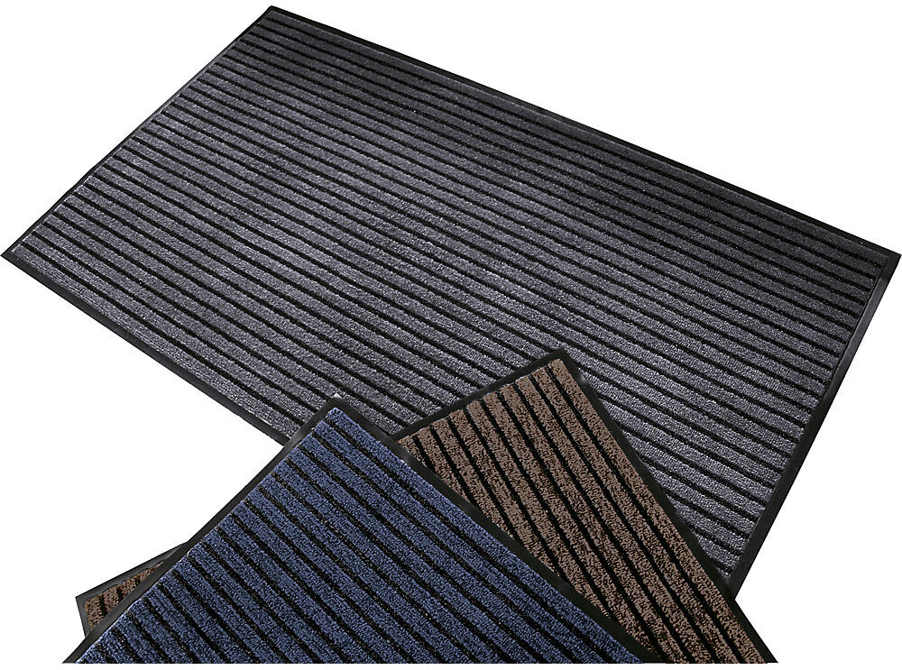 Schmutzfangmatte mit Borsten, LxB 1500 x 900 mm, anthrazit gestreift COBA