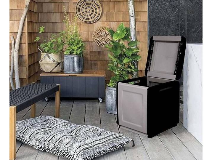 Malle Lille 54x53h57 cm Gris clair Noir