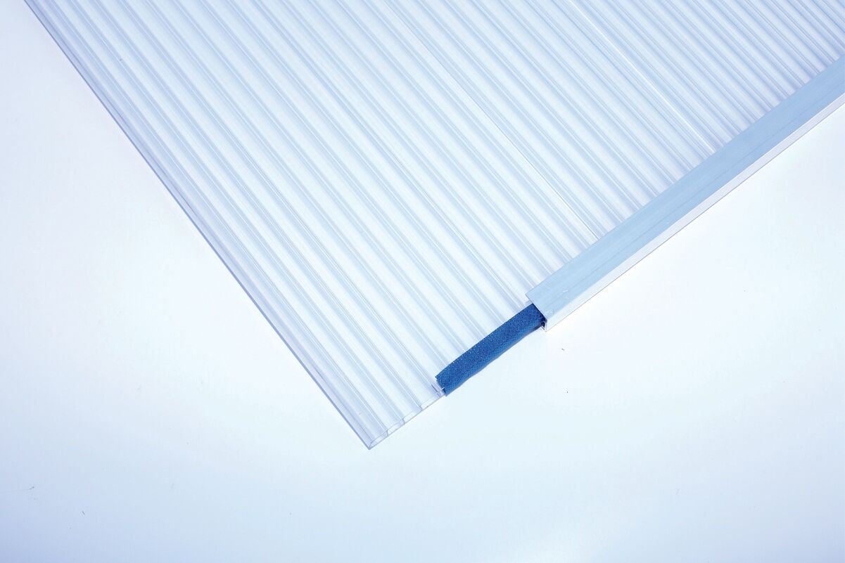 Terrassendach SKANHOLZ "Andria", weiß, B:541cm T:350cm, Polycarbonat (PC), Terrassenüberdachungen, Leimholz