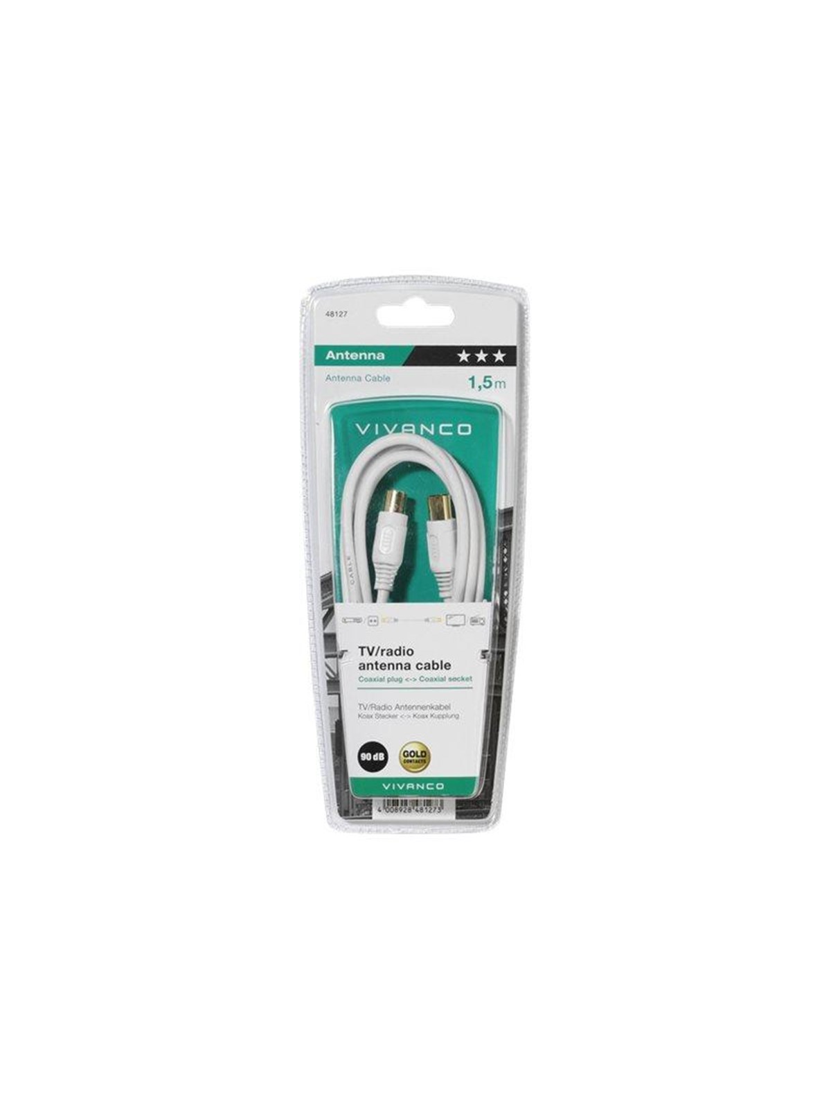 Vivanco 48/20 15GW - antenna extension cable - 1.5 m