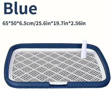 Uplifted Finds Dog Potty Training Toilet With Removable Net Reusable Dog Pee Pad Holder Tray blue
