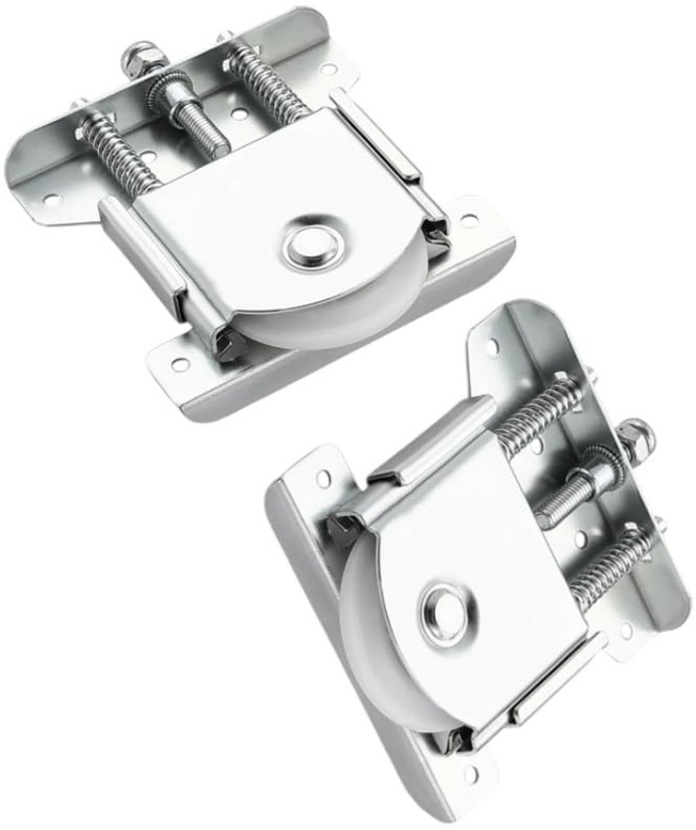 Set van 2 vervangende zwenkwielen voor schuifdeuren en meubels van nylon en ijzerlegering