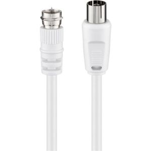 Goobay Antennenkabel 11829, Koaxialkabel, F-Stecker auf IEC-Buchse, 1,5 m