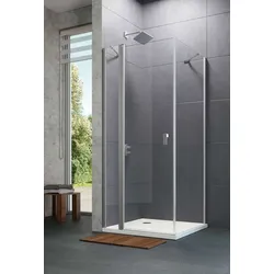 Hüppe Design Pure Schwingtür mit festem Segment in.. - Duschkabine