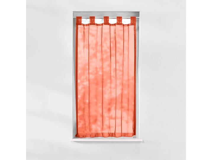 Vitrage droit voile uni finition pattes - Blancheporte