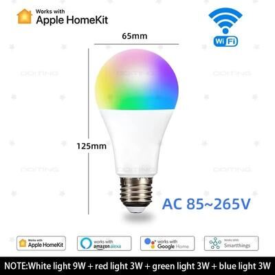 Uplifted Finds Homekit WiFi E27 Smart Dimmable Bulb RGBCW Voice Control For Alexa Siri Google Home 18w Homekit