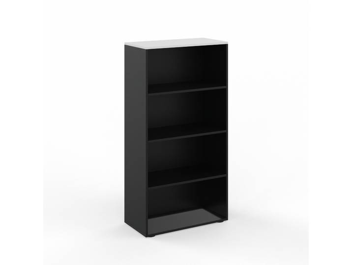 Regal Tradingzone GO Swiss 80.0 x 40.0 cm, Schwarz/Weiss, 4 Ordner hoch, Neu - Optimal für Büro und Organisation