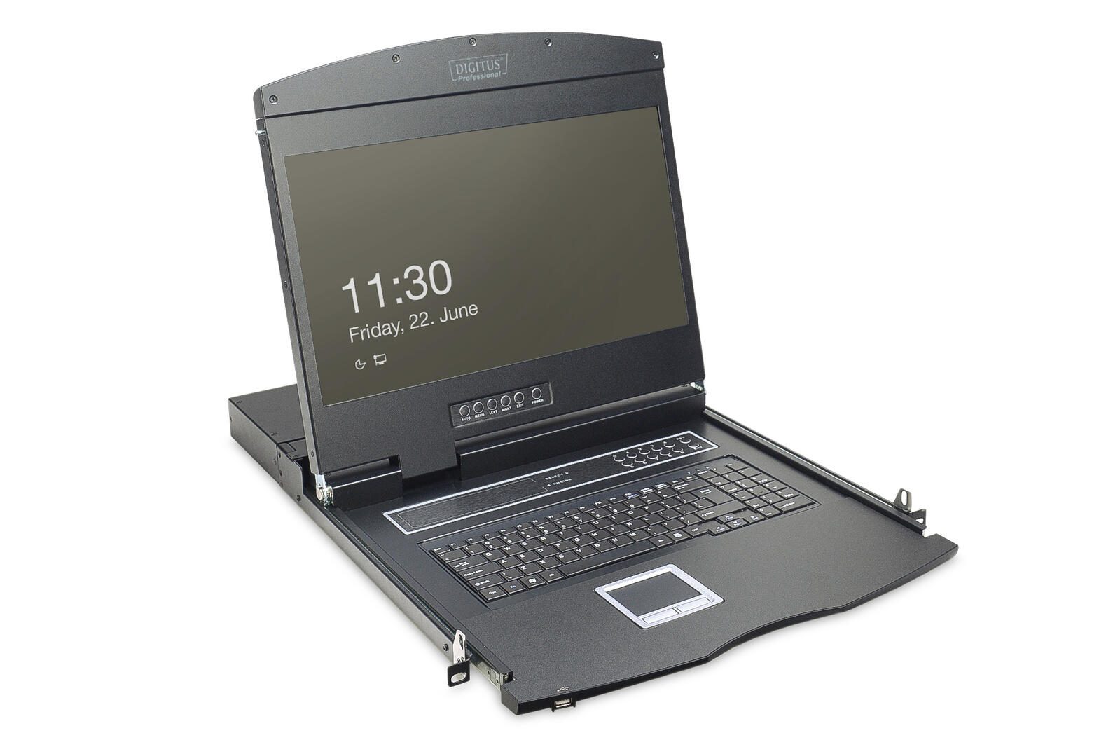 Digitus Modulare 48,3 cm (19 ") TFT-Konsole ohne Tastatur, ohne KVM-Modul, RAL 9005 schwarz DS-72211