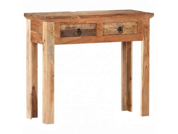 HEFZGDB Konsolentisch aus Akazie und recyceltem Massivholz 90,5x30x75 cm mit 2 Schubladen, rustikaler Flurtisch aus Altholz, einzigartige Maserung, nachhaltige Einrichtung,