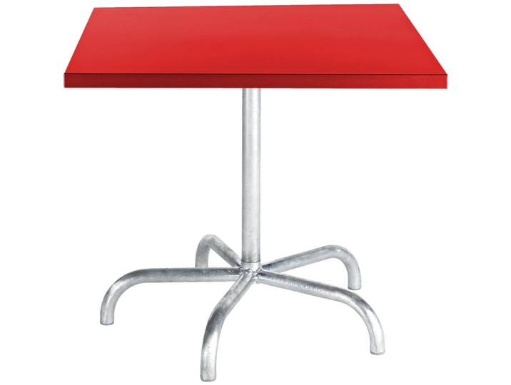Gartentisch Schaffner Säntis Metall rot/verzinkt 80x80 cm klappbar - Material: Metall/Stahl - Gartentisch - Wetterfeste Gartenmöbel & Accessoires