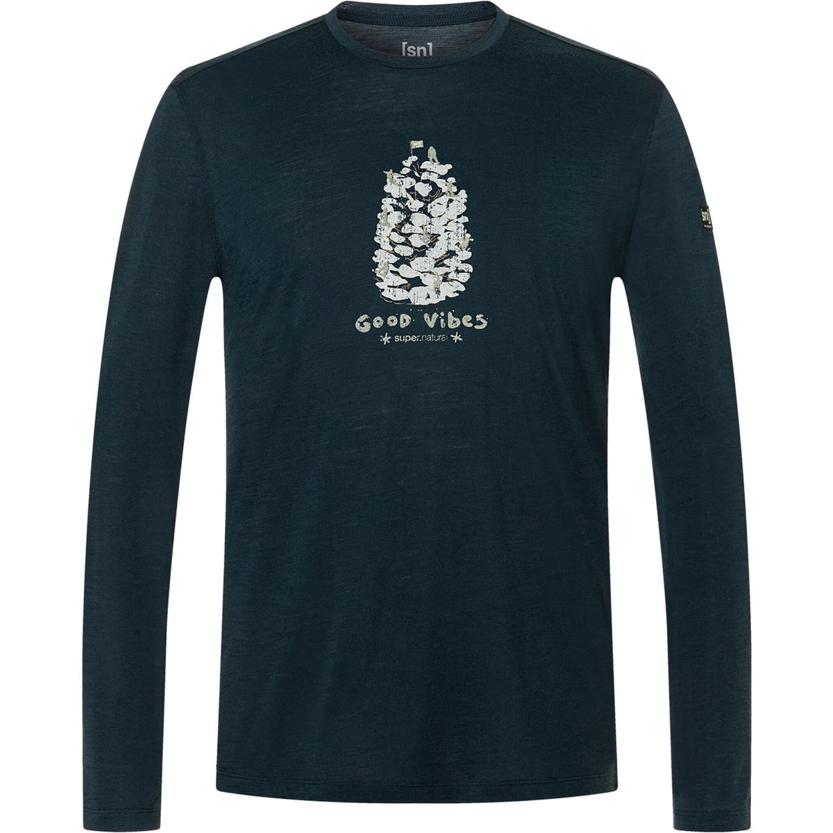 Super.Natural M Good Vibes LS blueberry/various (W55) M SNMP02098W55M