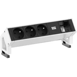Bachmann, Steckdosenleiste, DESK2 - 3xUTE/French & 1xEmpty (3x, CEE 7/3, CEE 7/5)