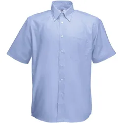 Fruit of the Loom Herren Oxford Hemd Kurzarm 65-112-0 oxford blue S