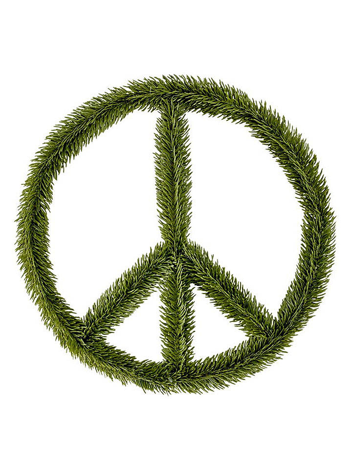 Rice Dekokranz "Xmas Peace" in Grün - Ø 36 cm - onesize
