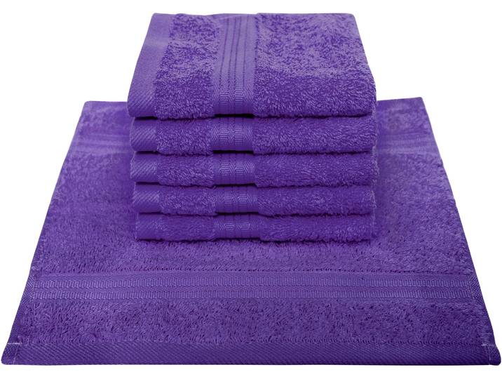 Seiftuch DYCKHOFF Siena , lila (ultraviolett), B:30cm L:30cm, Frottier, Waschlappen, Seiftuch, mit Bordüre