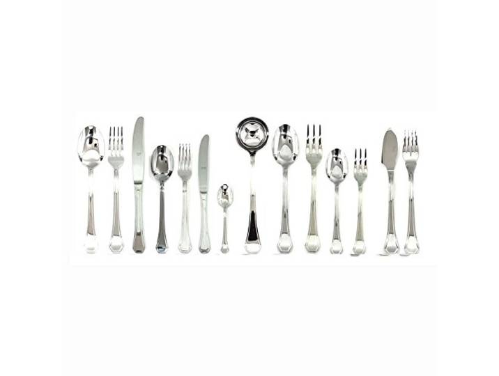 Mepra 101728113 Cellini Besteckset mit Hohlgriff, 113-teilig, Silber