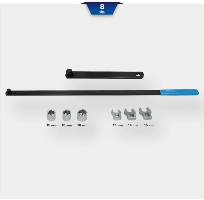 Brilliant Tools Jeu de clés pour poulie et tendeur, 8 pcs (BT571050)