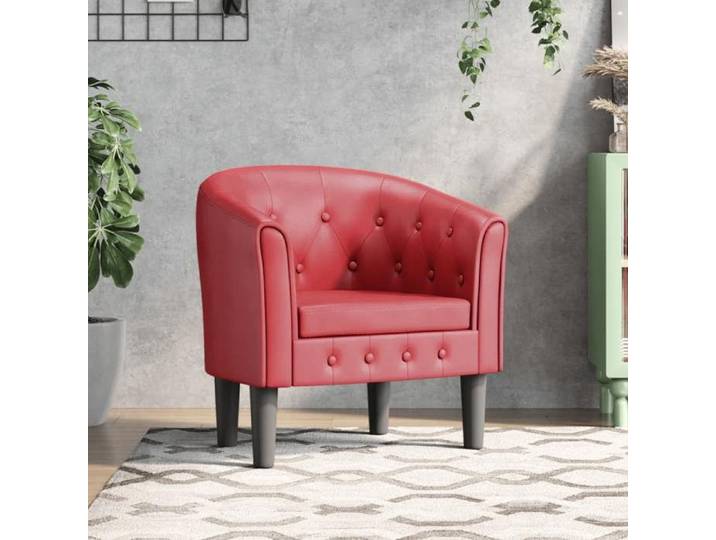 SALE 2026  Fauteuil Chaise de relaxation Rouge - Chaise cabriolet rouge bordeaux similicuir 6519086478193