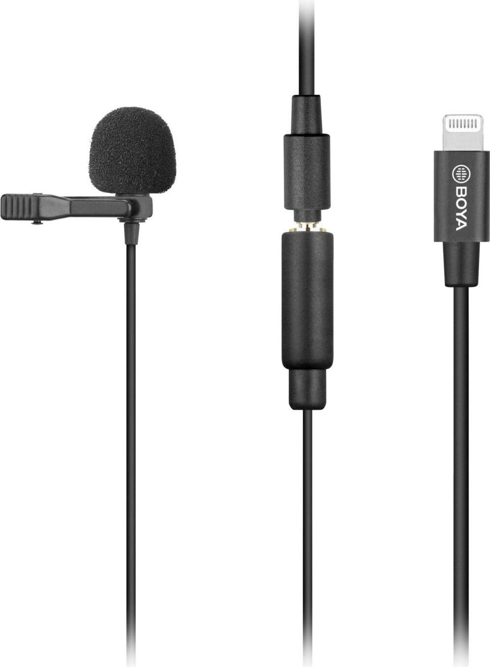 Boya BY-M2 Uniseks Condenser Microfoon met Lightning en 3,5 mm Jack aansluiting, Zwart