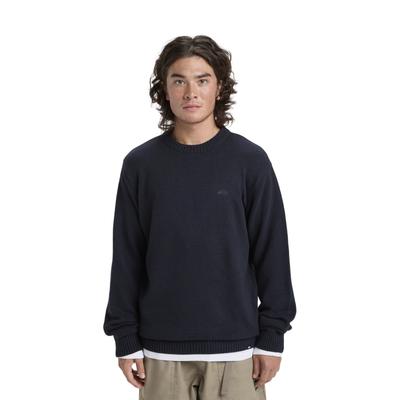 Strickpullover QUIKSILVER "Salt Water", Herren, Gr. L, blau (schwarz navy), Obermaterial: 50% Modacryl, 50% Baumwolle., Pullover Strickpullover
