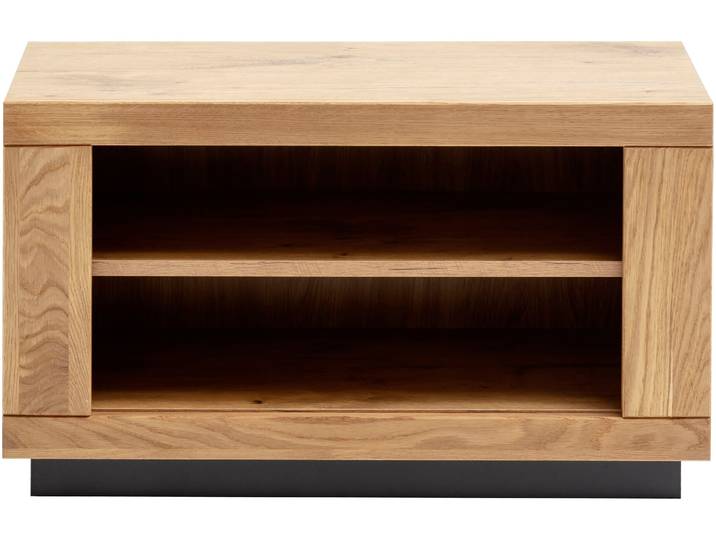 Sitzbank MCA LIVING Greno Garderobenbank , braun (eichenfarben), B:80cm H:46,5cm T:40cm, Holzwerkstoff, Massivholz, Sitzbänke, Sitzbank, 2 offene Fächer, FSC-Mix