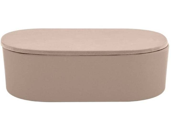 Aufbewahrungsbox SPIRELLA Takeo Taupe , grau (taupe), B:18,2cm H:5,8cm T:12,5cm, Bambus, Aufbewahrungsboxen, Aufbewahrungsbox